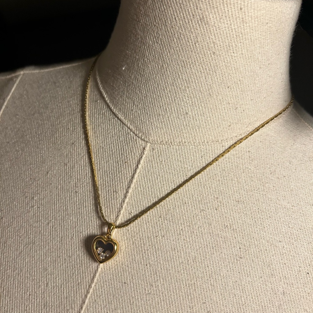 Gold Heart Pendant Necklace